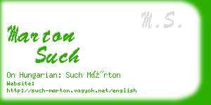 marton such business card